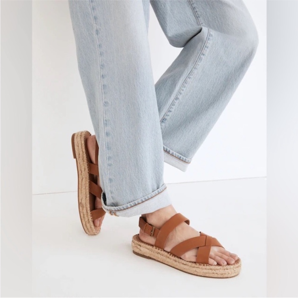 Madewell Espadrille Brown Platform Sandals 7